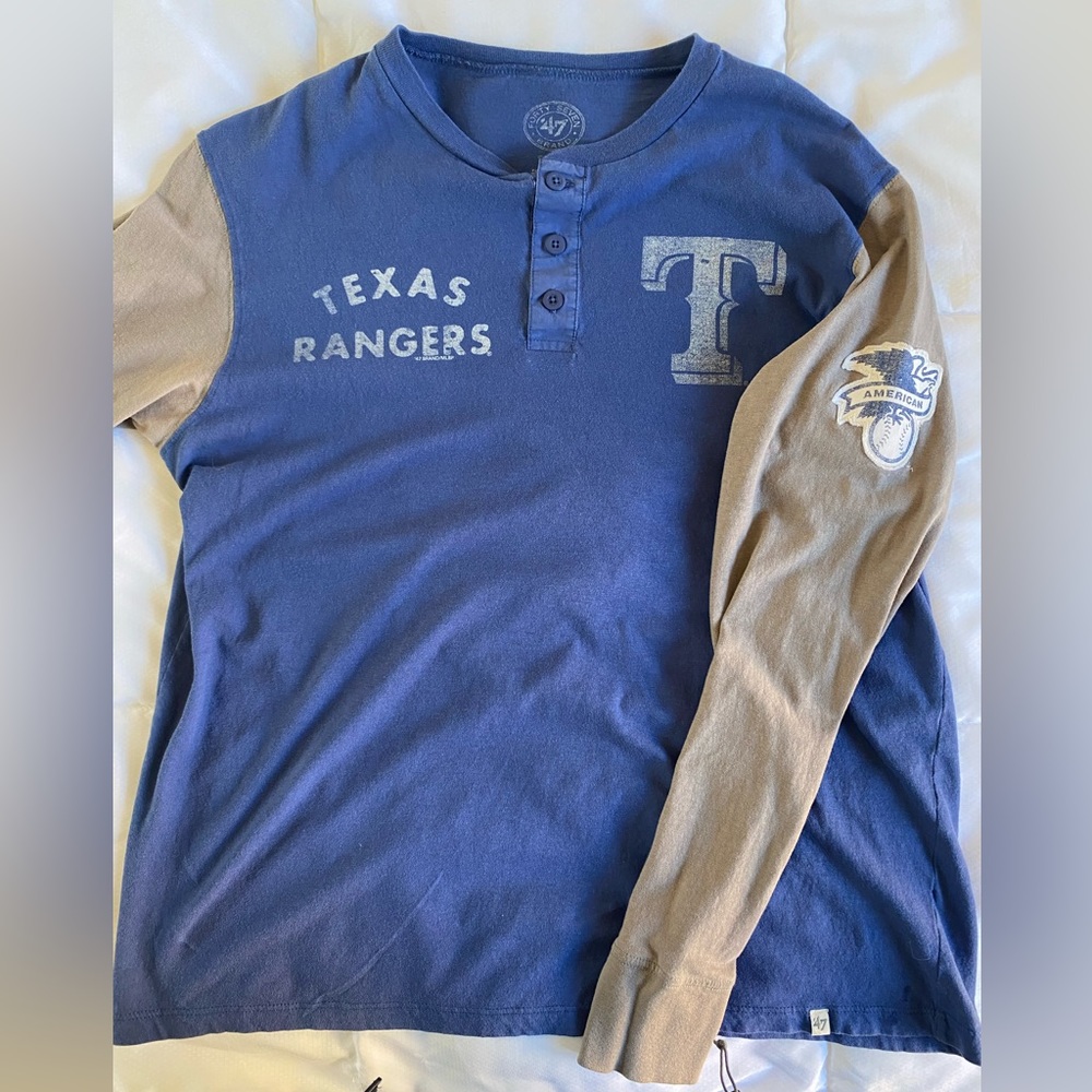 ‘47 Men’s Texas Rangers Baseball Jersey size S NWOT